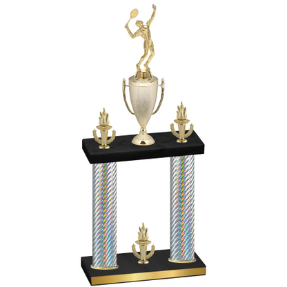 Double Silver Carbon Fiber Victory Tennis Trophy
