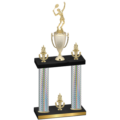 Double Silver Carbon Fiber Victory Tennis Trophy
