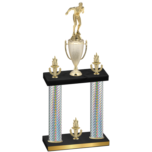 Double Silver Carbon Fiber Victory Swimming Trophy