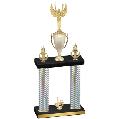 Double Silver Carbon Fiber First Place Victory Trophy