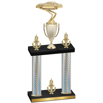 Double Silver Carbon Fiber Victory Cars Trophy