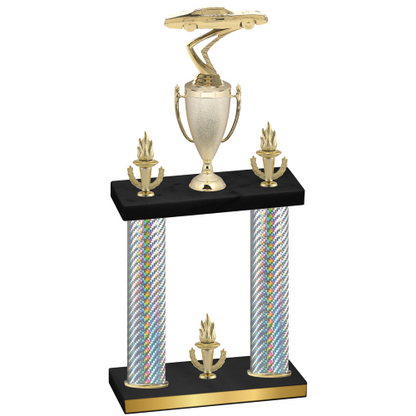 Double Silver Carbon Fiber Victory Cars Trophy
