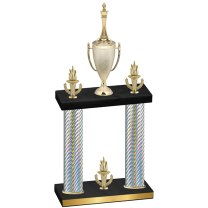 Double Silver Carbon Fiber Victory Chess Trophy