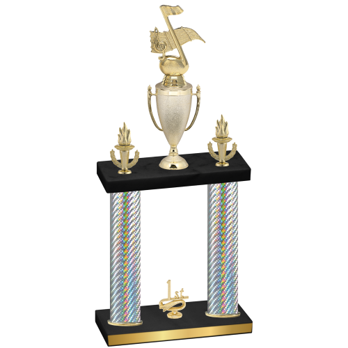 Double Silver Carbon Fiber First Place Music Trophy