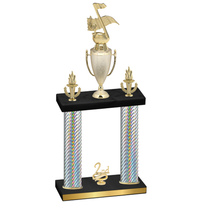 Double Silver Carbon Fiber Second Place Music Trophy