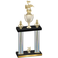 Double Silver Carbon Fiber Year Music Trophy
