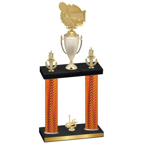 Double Orange Carbon Fiber First Place Tennis Trophy