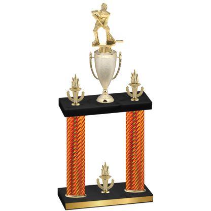 Double Orange Carbon Fiber Victory Hockey Trophy