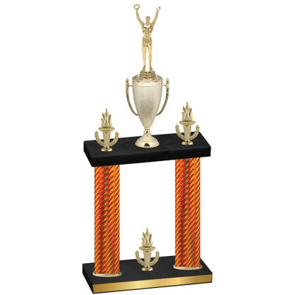 Double Orange Carbon Fiber Victory Victory Trophy