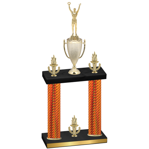 Double Orange Carbon Fiber Victory Victory Trophy
