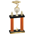 Double Orange Carbon Fiber First Place Cars Trophy