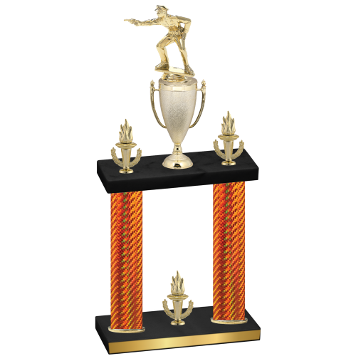 Double Orange Carbon Fiber Victory Shooter Trophy