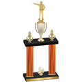 Double Orange Carbon Fiber Fourth Place Shooter Trophy