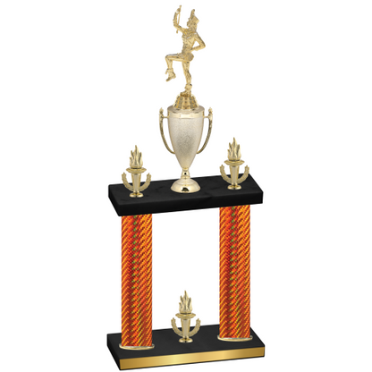 Double Orange Carbon Fiber Victory Majorette Trophy