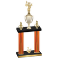 Double Orange Carbon Fiber Second Place Academics Trophy