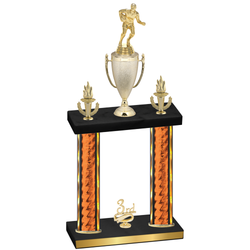 Double Orange Glacier Third Place Rugby Trophy