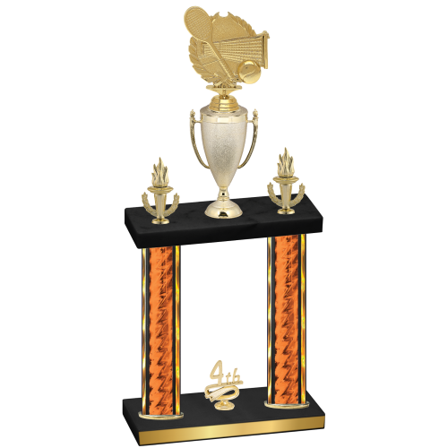 Double Orange Glacier Fourth Place Tennis Trophy