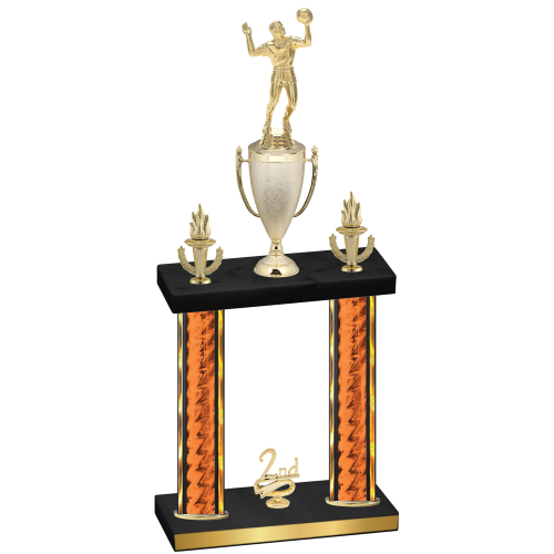 Double Orange Glacier Second Place Volleyball Trophy