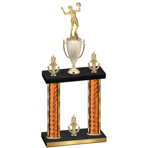 Double Orange Glacier Victory Volleyball Trophy