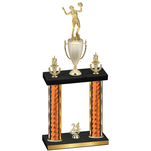 Double Orange Glacier Year Volleyball Trophy