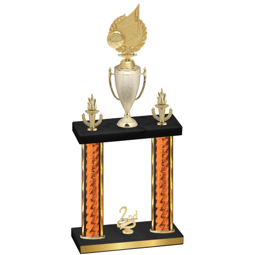 Double Orange Glacier Second Place Volleyball Trophy