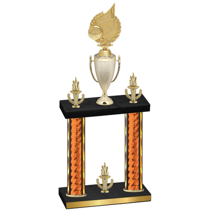 Double Orange Glacier Victory Volleyball Trophy