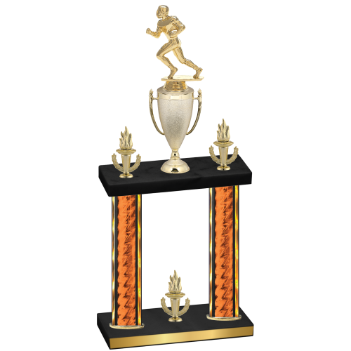 Double Orange Glacier Victory Football Trophy
