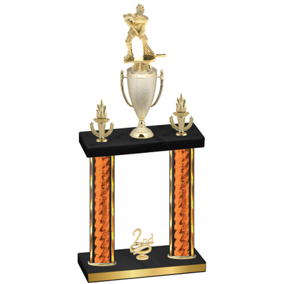 Double Orange Glacier Second Place Hockey Trophy