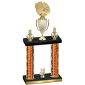 Double Orange Glacier Year Basketball Trophy
