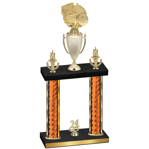 Double Orange Glacier Year Basketball Trophy