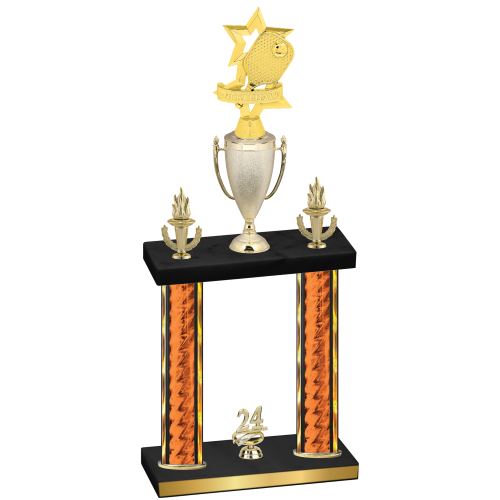 Double Orange Glacier Year Pickleball Trophy