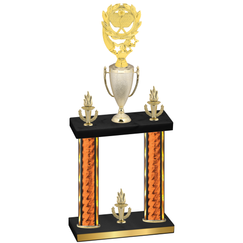 Double Orange Glacier Victory Pickleball Trophy
