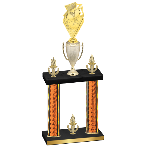 Double Orange Glacier Victory Pickleball Trophy