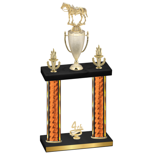 Double Orange Glacier Fourth Place Horses Trophy