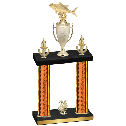 Double Orange Glacier Year Fishing Trophy