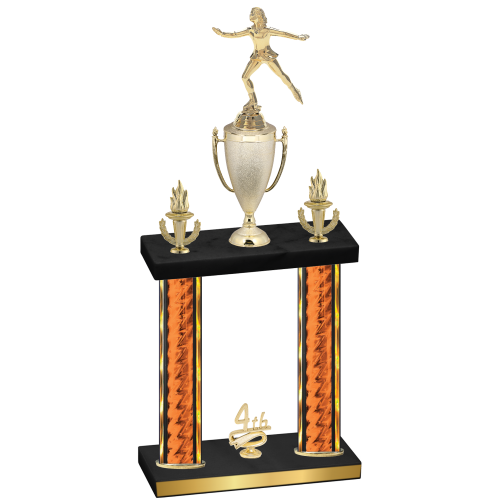 Double Orange Glacier Fourth Place Skater Trophy