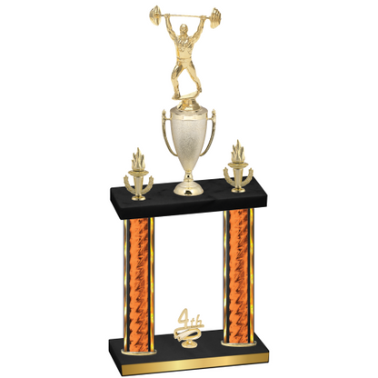Double Orange Glacier Fourth Place Weights Trophy