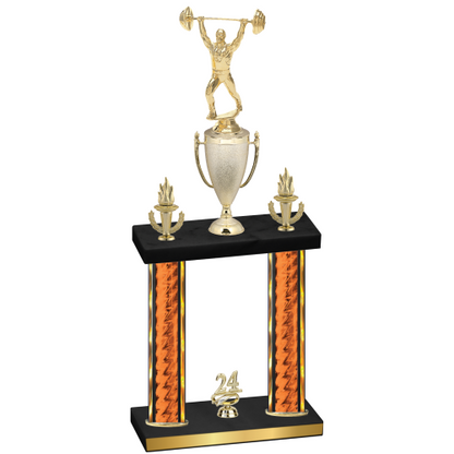 Double Orange Glacier Year Weights Trophy
