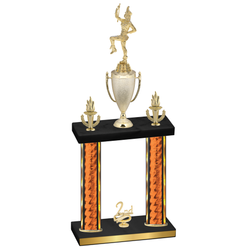 Double Orange Glacier Second Place Majorette Trophy