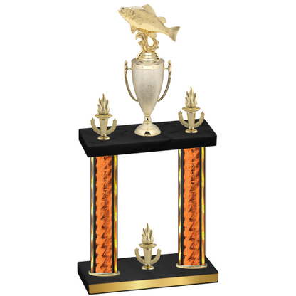 Double Orange Glacier Victory Fishing Trophy