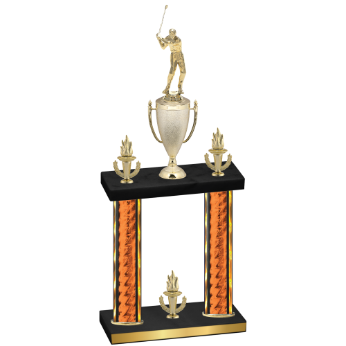Double Orange Glacier Victory Golf Trophy