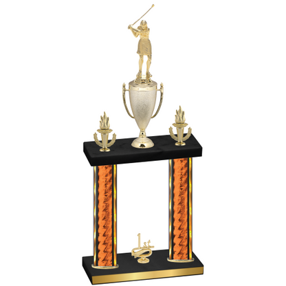 Double Orange Glacier First Place Golf Trophy