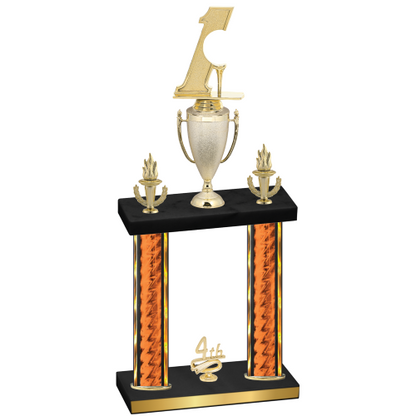 Double Orange Glacier Fourth Place Golf Trophy