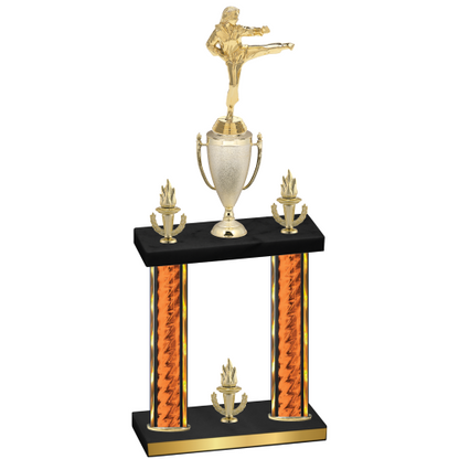 Double Orange Glacier Victory Karate Trophy