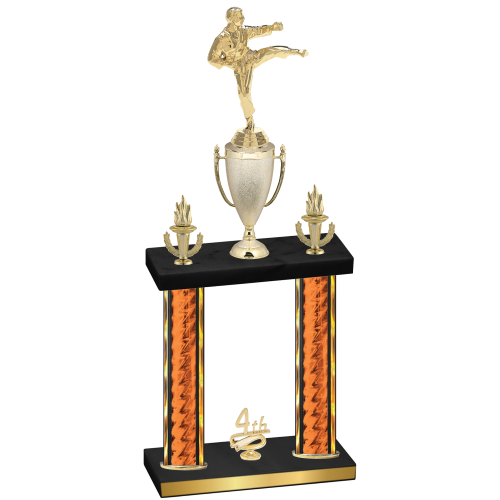 Double Orange Glacier Fourth Place Karate Trophy