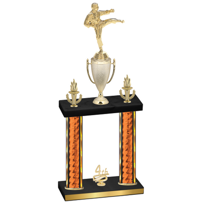 Double Orange Glacier Fourth Place Karate Trophy