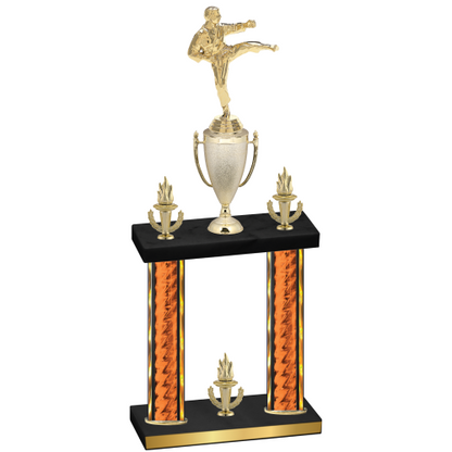 Double Orange Glacier Victory Karate Trophy