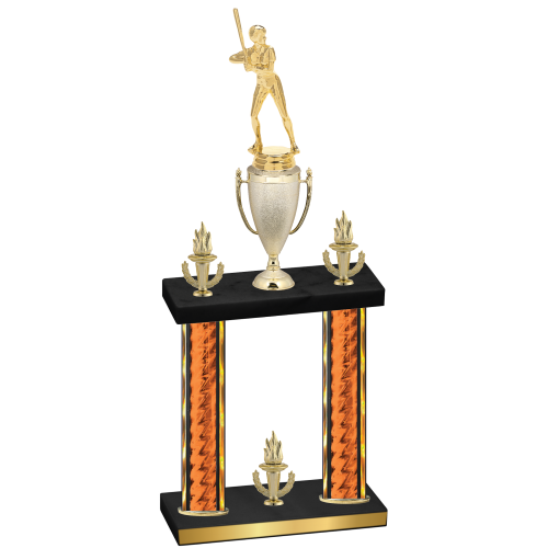 Double Orange Glacier Victory Softball Trophy
