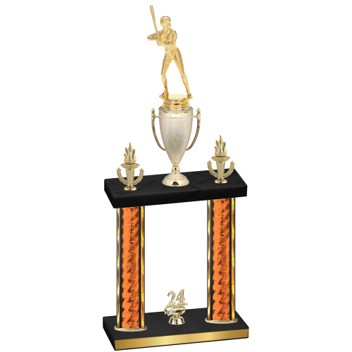 Double Orange Glacier Year Softball Trophy