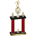 Double Red Glacier Year Soccer Trophy